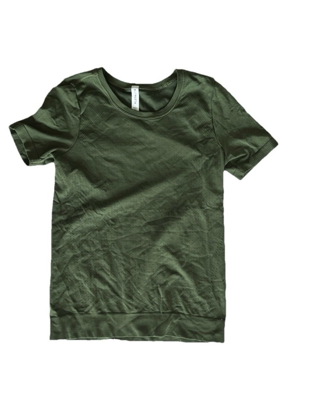 Athleta In Motion Seamless Tee women's XXS green short sleeve performance shirt
